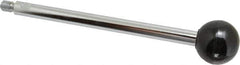 Gibraltar - 3/8-16 Stem, 1-3/8" Knob Diam, 0.47" Shaft Diam, Gear Lever Arm with Ball Knob - 1/2" Thread Length, 7.1" Handle Length, Steel Shaft, Phenolic Knob - Eagle Tool & Supply