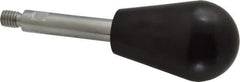 Gibraltar - 3/8-16 Stem, 1-5/8" Knob Diam, 0.47" Shaft Diam, Gear Lever Arm with Oval Knob - 1/2" Thread Length, 4-1/2" Handle Length, Steel Shaft, Phenolic Knob - Eagle Tool & Supply