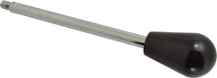 Gibraltar - 3/8-16 Stem, 1-5/8" Knob Diam, 0.47" Shaft Diam, Gear Lever Arm with Oval Knob - 1/2" Thread Length, 8-1/2" Handle Length, Steel Shaft, Phenolic Knob - Eagle Tool & Supply