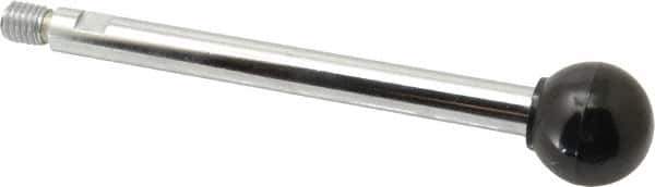 Gibraltar - 1/2-13 Stem, 1-3/8" Knob Diam, 0.55" Shaft Diam, Gear Lever Arm with Ball Knob - 5/8" Thread Length, 7" Handle Length, Steel Shaft, Phenolic Knob - Eagle Tool & Supply