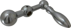 Gibraltar - 9/16" Hub Diam x 9/16" Hub Height Revolving Crank Handle - 5/16" Reamed Bore, 1" Knob Diam, 2-3/4" High, 2-1/2" Center to Center, Steel - Eagle Tool & Supply