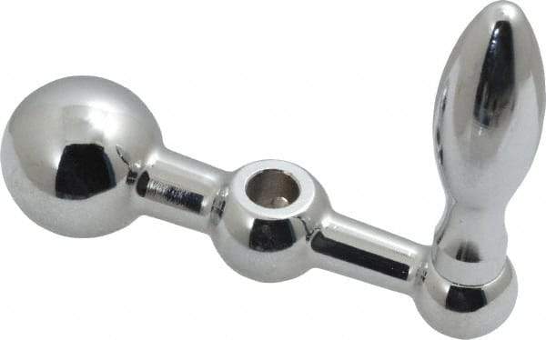 Gibraltar - 9/16" Hub Diam x 9/16" Hub Height Solid Crank Handle - 5/16" Reamed Bore, 1" Knob Diam, 2-9/16" High, 2-1/2" Center to Center, Steel - Eagle Tool & Supply