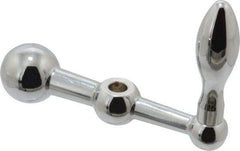 Gibraltar - 11/16" Hub Diam x 11/16" Hub Height Solid Crank Handle - 3/8" Reamed Bore, 1-1/4" Knob Diam, 3-1/4" High, 4" Center to Center, Steel - Eagle Tool & Supply