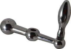 Gibraltar - 7/8" Hub Diam x 7/8" Hub Height Revolving Crank Handle - 1/2" Reamed Bore, 1-1/2" Knob Diam, 4-3/16" High, 5" Center to Center, Steel - Eagle Tool & Supply