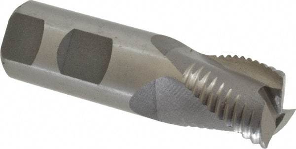 Value Collection - 1" Diam, Coarse Pitch, 1" LOC, 3 Flute Cobalt Roughing Square End Mill - Uncoated, 3-1/2" OAL, 1" Shank Diam, Single End, Centercutting - Eagle Tool & Supply