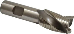 Value Collection - 1" Diam, 1-1/2" LOC, 3 Flute Cobalt Roughing & Finishing Square End Mill - Uncoated, 3-3/4" OAL, 3/4" Shank Diam, Weldon Shank, 30° Helix, Non-Centercutting - Eagle Tool & Supply