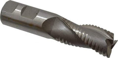 Value Collection - 1" Diam, 2" LOC, 3 Flute Cobalt Roughing & Finishing Square End Mill - Uncoated, 4-1/2" OAL, 1" Shank Diam, Weldon Shank, 30° Helix, Non-Centercutting - Eagle Tool & Supply