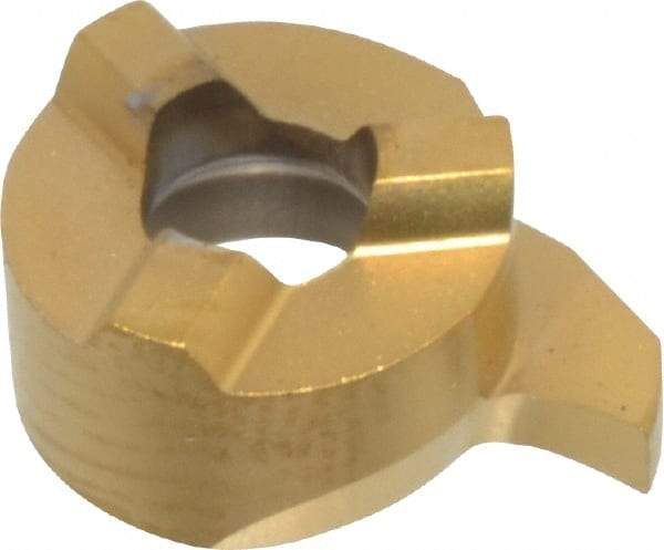 HORN - 0062U111 Grade TN35, 1/16" Cutting Width Carbide Grooving Insert - 0.091" Max Depth of Cut, Right Hand, 0.008" Corner Radius, TiN Finish - Eagle Tool & Supply