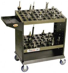 Huot - 52 Tool Capacity, HSK100A Taper Size SuperScoot CNC Tool Cart - Eagle Tool & Supply