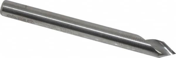 Hertel - 3/16" Head Diam, 3/16" Shank Diam, 1 Flute 60° Solid Carbide Countersink - Eagle Tool & Supply