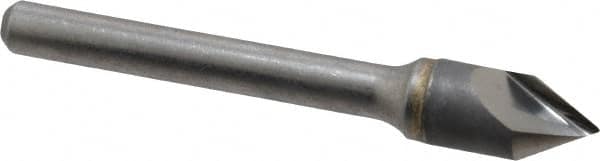 Hertel - 3/8" Head Diam, 1/4" Shank Diam, 1 Flute 60° Solid Carbide Countersink - Eagle Tool & Supply