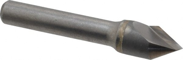 Hertel - 1/2" Head Diam, 3/8" Shank Diam, 1 Flute 60° Solid Carbide Countersink - Eagle Tool & Supply
