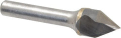 Hertel - 5/8" Head Diam, 3/8" Shank Diam, 1 Flute 60° Solid Carbide Countersink - Eagle Tool & Supply