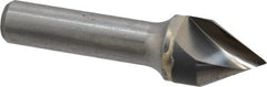 Hertel - 3/4" Head Diam, 1/2" Shank Diam, 1 Flute 60° Solid Carbide Countersink - Eagle Tool & Supply
