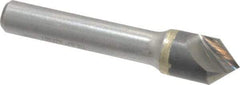 Hertel - 1/2" Head Diam, 3/8" Shank Diam, 1 Flute 82° Solid Carbide Countersink - Bright Finish, 2-1/2" OAL, Single End, Straight Shank, Right Hand Cut - Eagle Tool & Supply