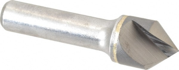 Hertel - 3/4" Head Diam, 1/2" Shank Diam, 1 Flute 82° Solid Carbide Countersink - Eagle Tool & Supply