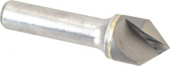 Hertel - 3/4" Head Diam, 1/2" Shank Diam, 1 Flute 82° Solid Carbide Countersink - Eagle Tool & Supply