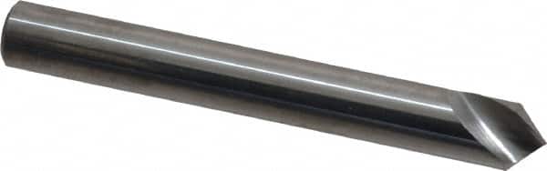 Hertel - 1/4" Head Diam, 1/4" Shank Diam, 1 Flute 90° Solid Carbide Countersink - Eagle Tool & Supply