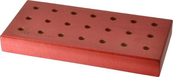Made in USA - 21 Collet, DA300 Wood Collet Rack and Tray - 3-3/4 Inch Wide x 1 Inch High x 8 Inch Long - Exact Industrial Supply
