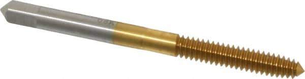 Hertel - #10-24 UNC H4 Thread Limit Plug Thread Forming Tap - High Speed Steel, TiN Finish, 2-3/8" OAL - Eagle Tool & Supply