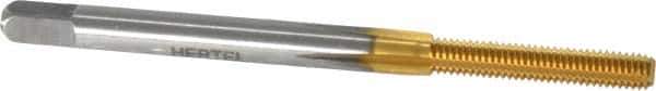 Hertel - M3x0.50 Metric Coarse D5 Thread Limit Bottoming Thread Forming Tap - High Speed Steel, TiN Finish, 1-15/16" OAL - Eagle Tool & Supply