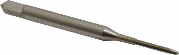 Hertel - #1-72 UNF 3B 2 Flute Bright Finish High Speed Steel Straight Flute Standard Hand Tap - Plug, Right Hand Thread, 1-11/16" OAL, H1 Limit - Eagle Tool & Supply