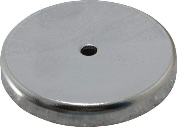 Mag-Mate - 2.03" Diam, 5/16" Cup Height, 5/16" Overall Height, 74 Lb Average Pull Force, 74 Lb Max Pull Force, Neodymium Rare Earth Cup Magnet - Through Hole Style, 3/16" Cup ID, 7/16" Magnet ID, Galvanized - Eagle Tool & Supply