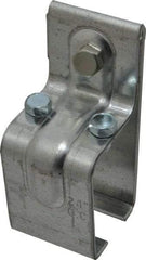 National Mfg. - 300 Lb Capacity, Galvanized, Single Splice Box Rail Bracket - 2" Long, 4-1/2" High, 2-1/4" Wide - Eagle Tool & Supply