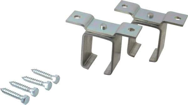 National Mfg. - 300 Lb Capacity, Galvanized, Single Ceiling Box Rail Bracket - 4-7/8" Long, 3-1/2" High, 1-1/2" Wide - Eagle Tool & Supply