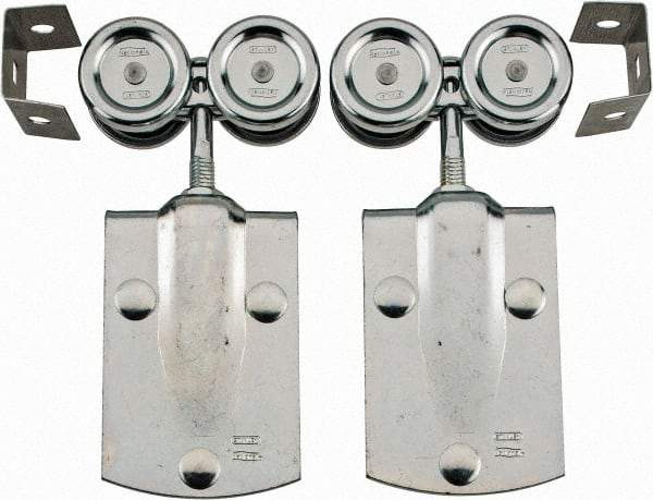 National Mfg. - 2 Piece, Box Rail Hanger with Strap - Use with Square Box Track - Eagle Tool & Supply