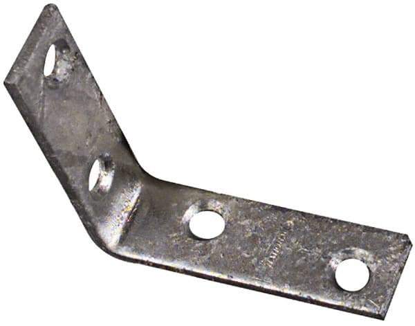 National Mfg. - 2-1/2" Long x 5/8" Wide, Steel, Corner Brace - Hot-Dipped Galvanized - Eagle Tool & Supply