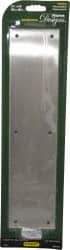 National Mfg. - 3-1/2" Wide x 15" OAL Nickel Push Plate - Satin Nickel Finish - Eagle Tool & Supply