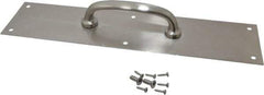 National Mfg. - 15" Long x 3-1/2" Wide, Aluminum Door Pull Plate - Aluminum Finish, 6" Grip Length - Eagle Tool & Supply