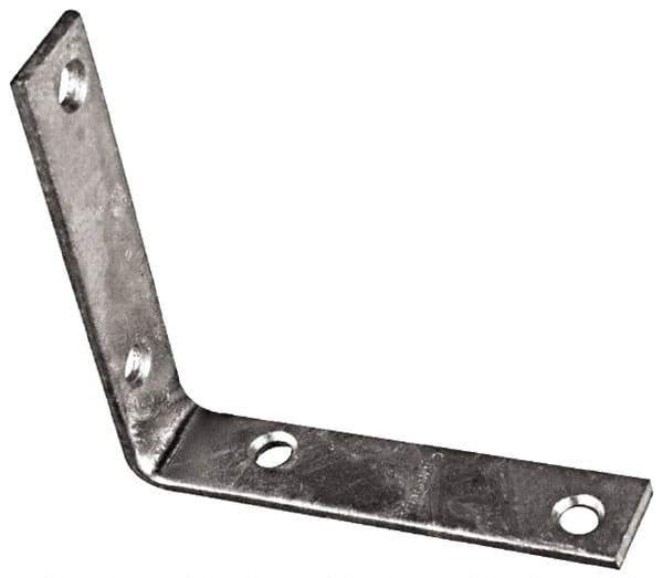 National Mfg. - 3-1/2" Long x 3/4" Wide, Steel, Corner Brace - Hot-Dipped Galvanized - Eagle Tool & Supply