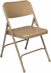 NPS - 18-1/4" Wide x 20-1/4" Deep x 29-1/2" High, Steel Standard Folding Chair - Beige - Eagle Tool & Supply