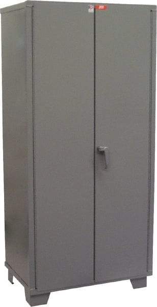 Jamco - 4 Shelf Locking Storage Cabinet - Steel, 36" Wide x 18" Deep x 78" High, Gray - Eagle Tool & Supply