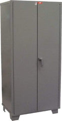 Jamco - 4 Shelf Locking Storage Cabinet - Steel, 48" Wide x 24" Deep x 78" High, Gray - Eagle Tool & Supply