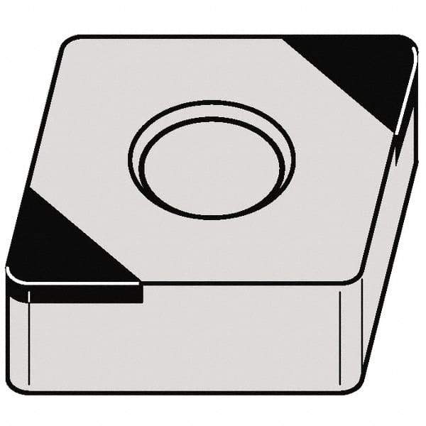 Kennametal - CNGA432 S0425 Grade KB1630 PCBN Turning Insert - 80° Diamond, 1/2" Inscr Circle, 3/16" Thick, 1/32" Corner Radius - Eagle Tool & Supply