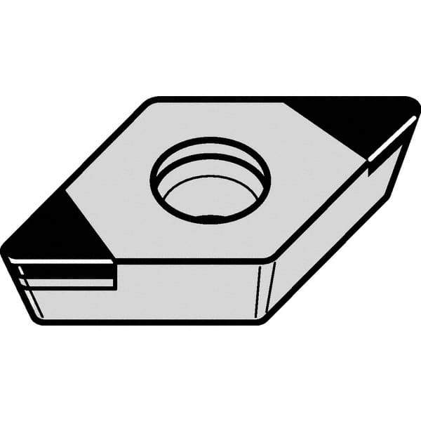 Kennametal - DPGW32.52 S0415 Grade KB1630 PCBN Turning Insert - 55° Diamond, 3/8" Inscr Circle, 5/32" Thick, 1/32" Corner Radius - Eagle Tool & Supply
