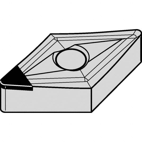 Kennametal - DNMS432 F Grade KD1400 Polycrystalline Diamond (PCD) Turning Insert - 55° Diamond, 1/2" Inscr Circle, 3/16" Thick, 1/32" Corner Radius - Eagle Tool & Supply