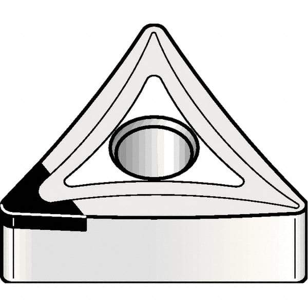 Kennametal - TNMS332 F Grade KD1425 Polycrystalline Diamond (PCD) Turning Insert - 60° Triangle, 3/8" Inscr Circle, 3/16" Thick, 1/32" Corner Radius - Eagle Tool & Supply