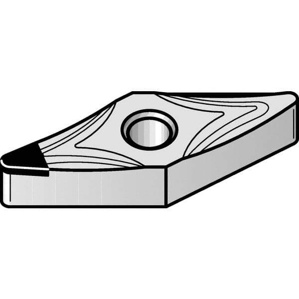 Kennametal - VNMS331 F Grade KD1400 Polycrystalline Diamond (PCD) Turning Insert - 35° Diamond, 3/8" Inscr Circle, 3/16" Thick, 1/64" Corner Radius - Eagle Tool & Supply