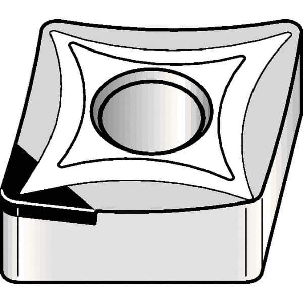 Kennametal - CNMS432 F Grade KD1425 Polycrystalline Diamond (PCD) Turning Insert - 80° Diamond, 1/2" Inscr Circle, 3/16" Thick, 1/32" Corner Radius - Eagle Tool & Supply