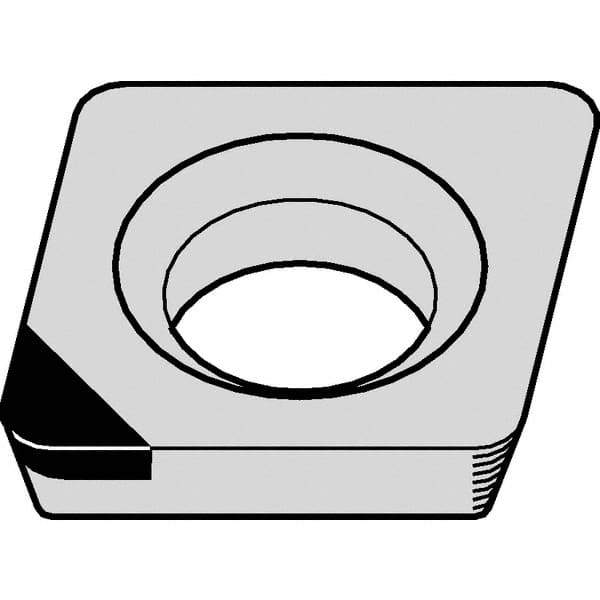 Kennametal - CDHB1.20.60.5 F Grade KD1425 Polycrystalline Diamond (PCD) Turning Insert - 80° Diamond, 5/32" Inscr Circle, 0.04 Thick, 0.0079" Corner Radius - Eagle Tool & Supply