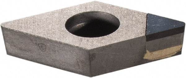 Kennametal - DCGW21.51 F Grade KD1400 Polycrystalline Diamond (PCD) Turning Insert - 55° Diamond, 1/4" Inscr Circle, 3/32" Thick, 1/64" Corner Radius - Eagle Tool & Supply