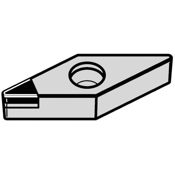 Kennametal - VBGW221 F Grade KD1425 Polycrystalline Diamond (PCD) Turning Insert - 35° Diamond, 1/4" Inscr Circle, 1/8" Thick, 1/64" Corner Radius - Eagle Tool & Supply