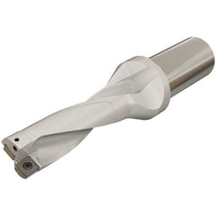 Iscar - 96mm Max Drill Depth, 3xD, 32mm Diam, Indexable Insert Drill - 2 Inserts, 32mm Shank Diam, Whistle Notch Shank - Eagle Tool & Supply