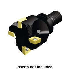 Kennametal - 1-1/2" Cut Diam, 0.433" Max Depth of Cut, Indexable Plunge End Mill - M16 Modular Connection, SD.T 43.. Insert Style, KTSZR Toolholder Style, Through Coolant - Eagle Tool & Supply