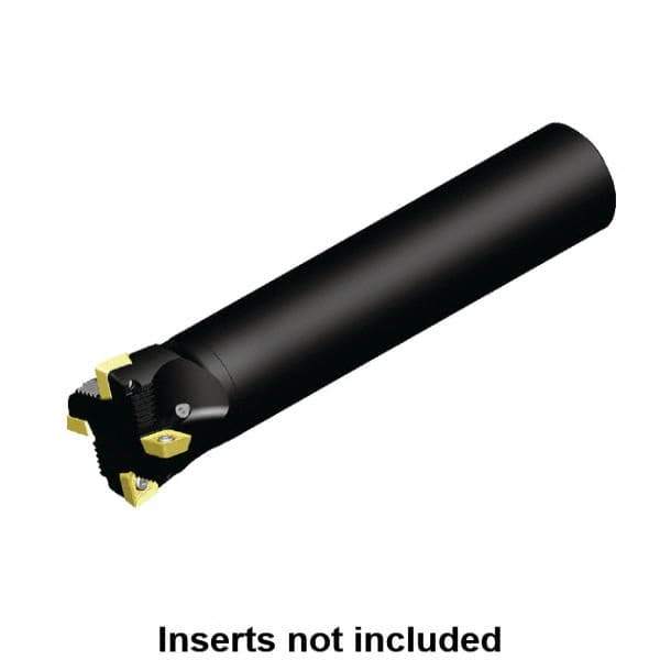 Kennametal - 1-1/4" Cut Diam, 0.433" Max Depth of Cut, 1" Shank Diam, Indexable Plunge End Mill - Straight Shank, SD.T 43.. Insert Style, KISZR Toolholder Style, Through Coolant - Eagle Tool & Supply