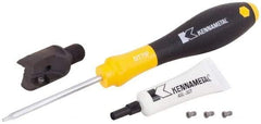 Kennametal - 3/4" Cut Diam, 1.1" OAL, Indexable Square Shoulder End Mill - M10 Modular Connection, 0° Lead Angle - Eagle Tool & Supply